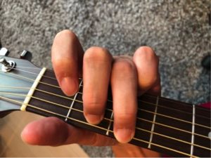 6弦を薬指で押さえるパターンの「G」