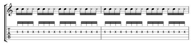 単音カッティング1音楽譜