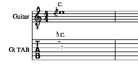 1音上げチョーキング7フレット